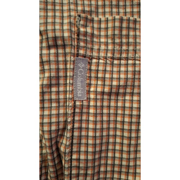 Columbia Sportswear Men's Size X Large Orange‎ Plaid Long Sleeve Shirt - Picture 2 of 9